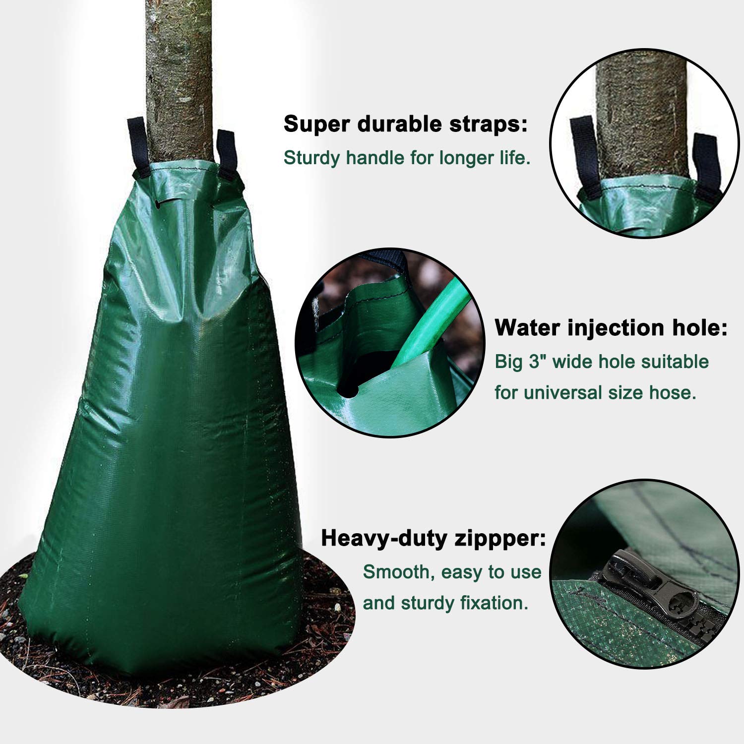 KONIGEEHRE zipper and handle detail showing easy closure and convenient carrying