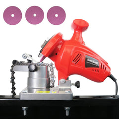 KonKell front view showing compact sharpener and controls for quick setup