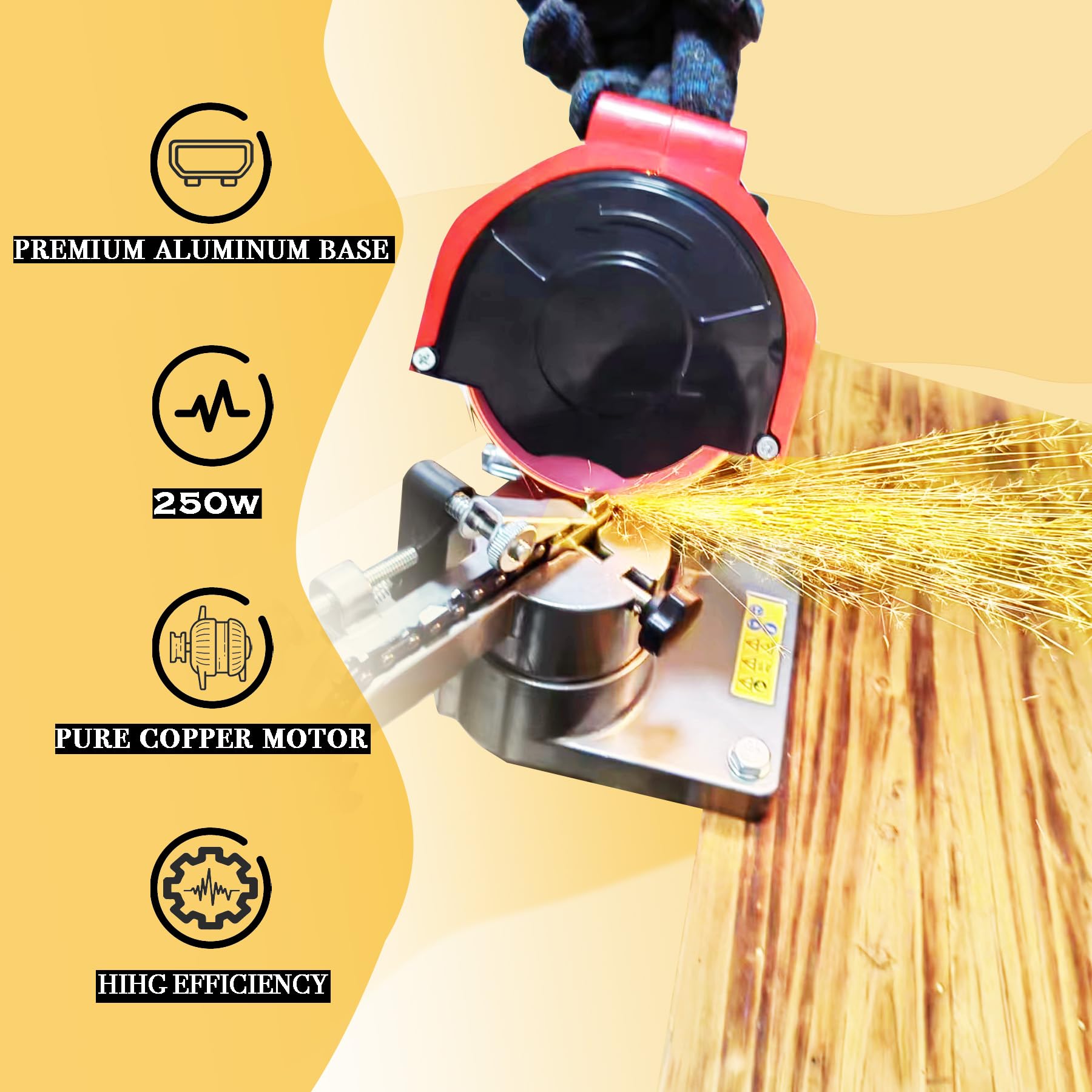 KonKell mounted on bench offering stable sharpening and repeatability