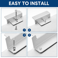 Konohan bracket alongside bolts and washers showing included hardware convenience