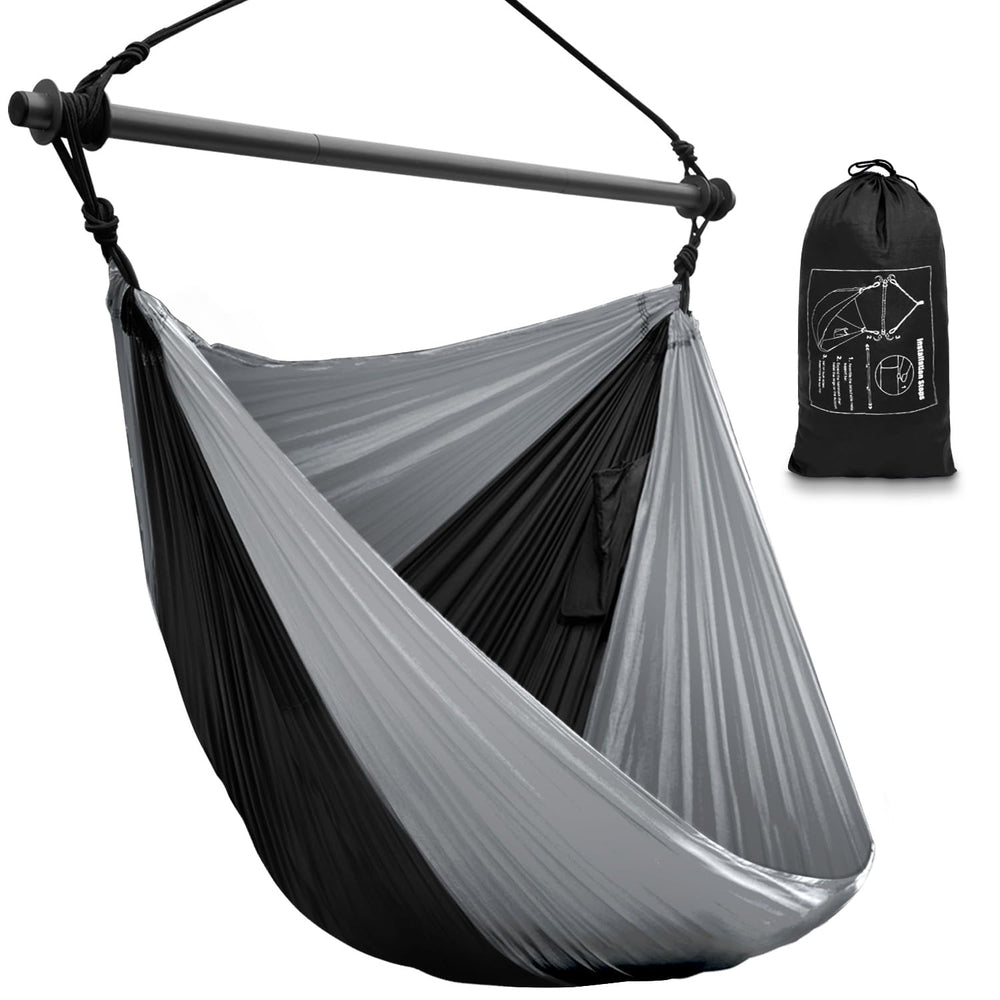 Konosnd hammock chair front view showing seat and support, comfortable relaxation
