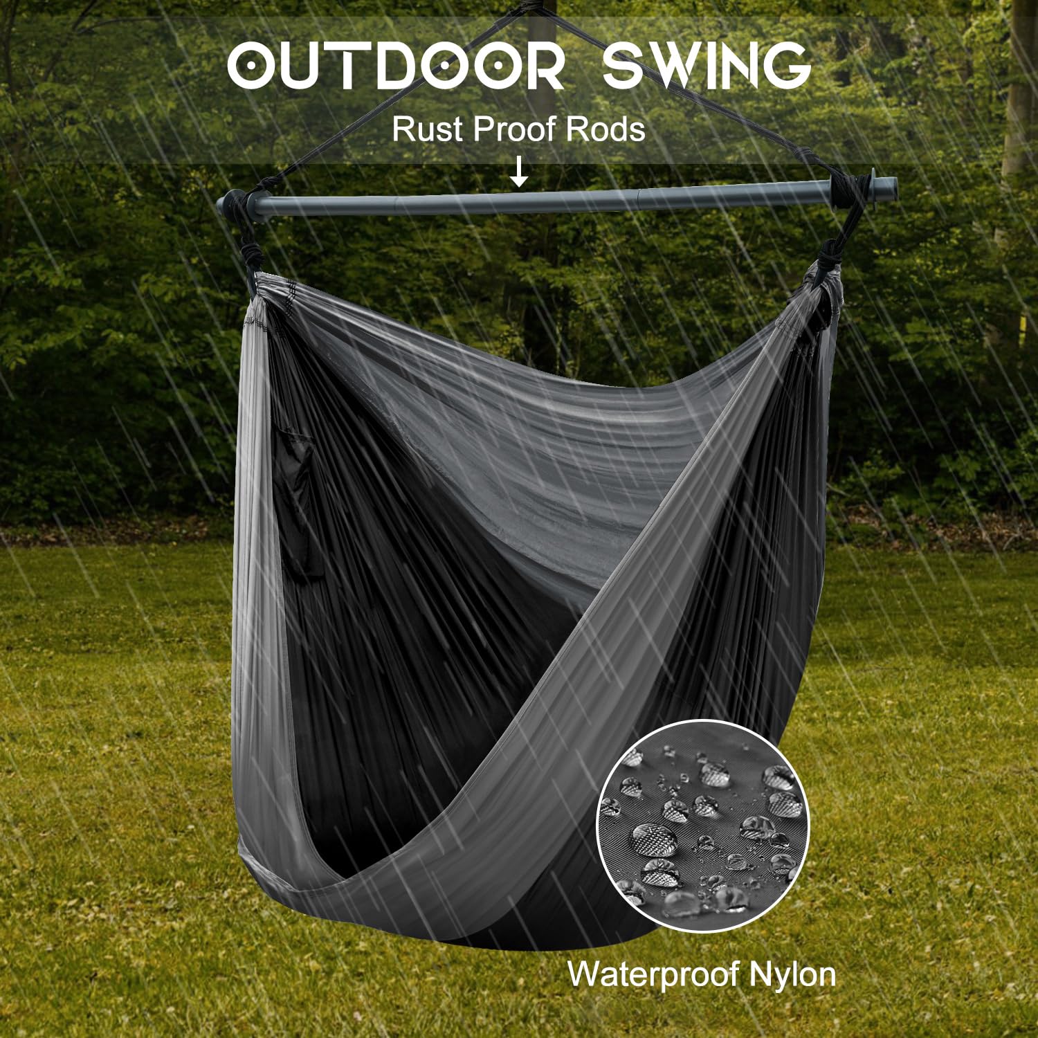 Konosnd hammock chair iron support rod detail, durable stability and balance