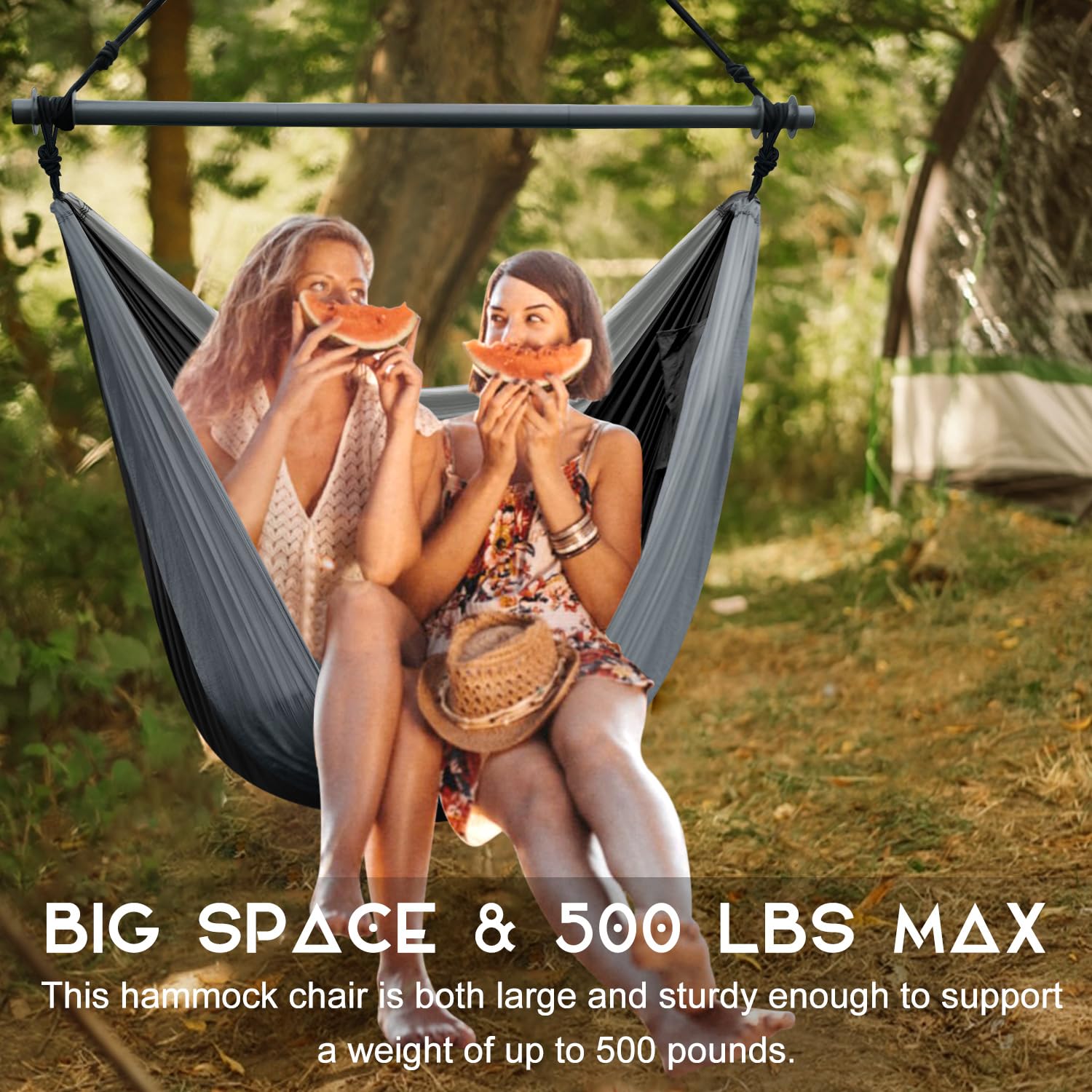Konosnd hammock chair side pocket holding phone and book, handy storage