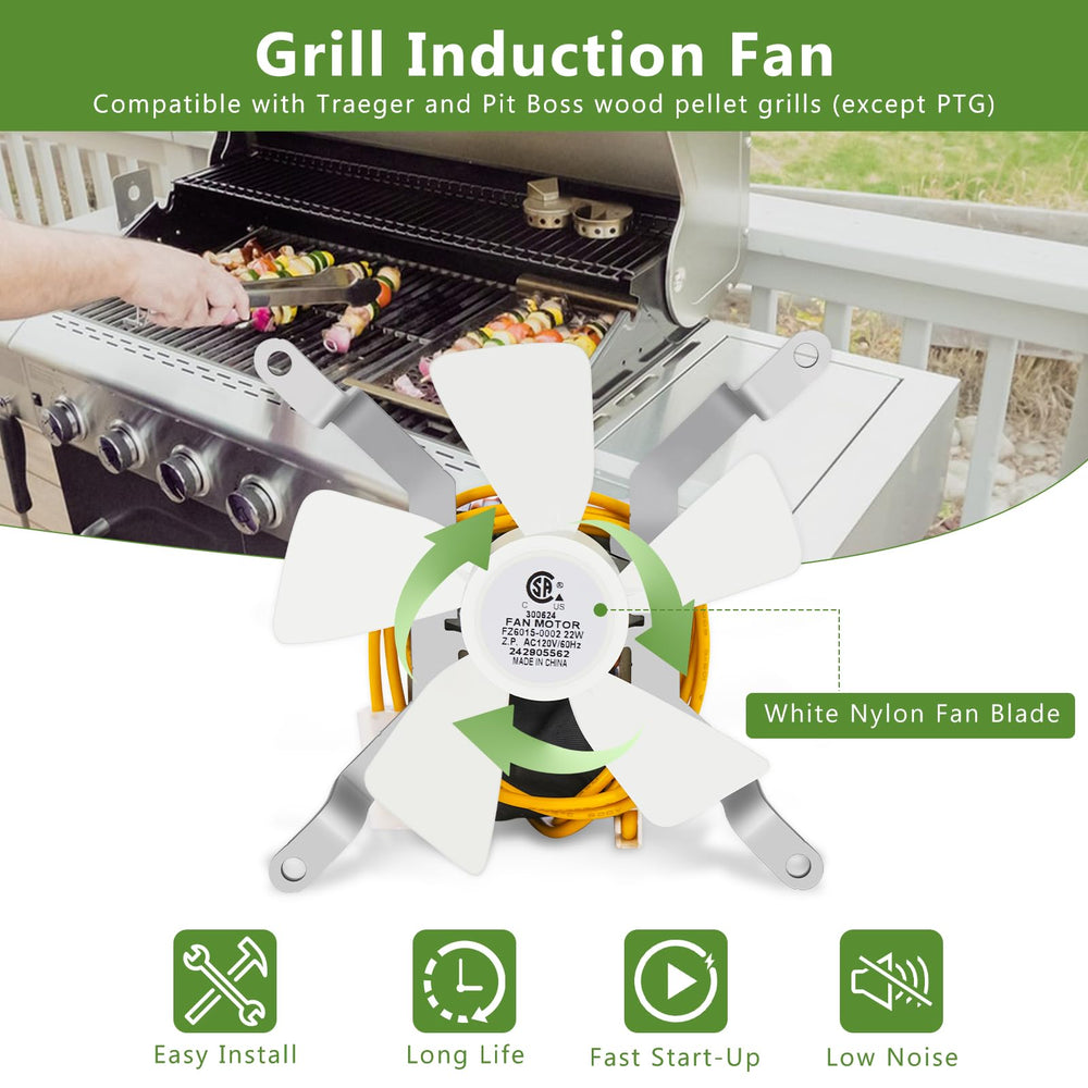konros induction fan nylon blades and motor housing improving airflow and even heat benefit