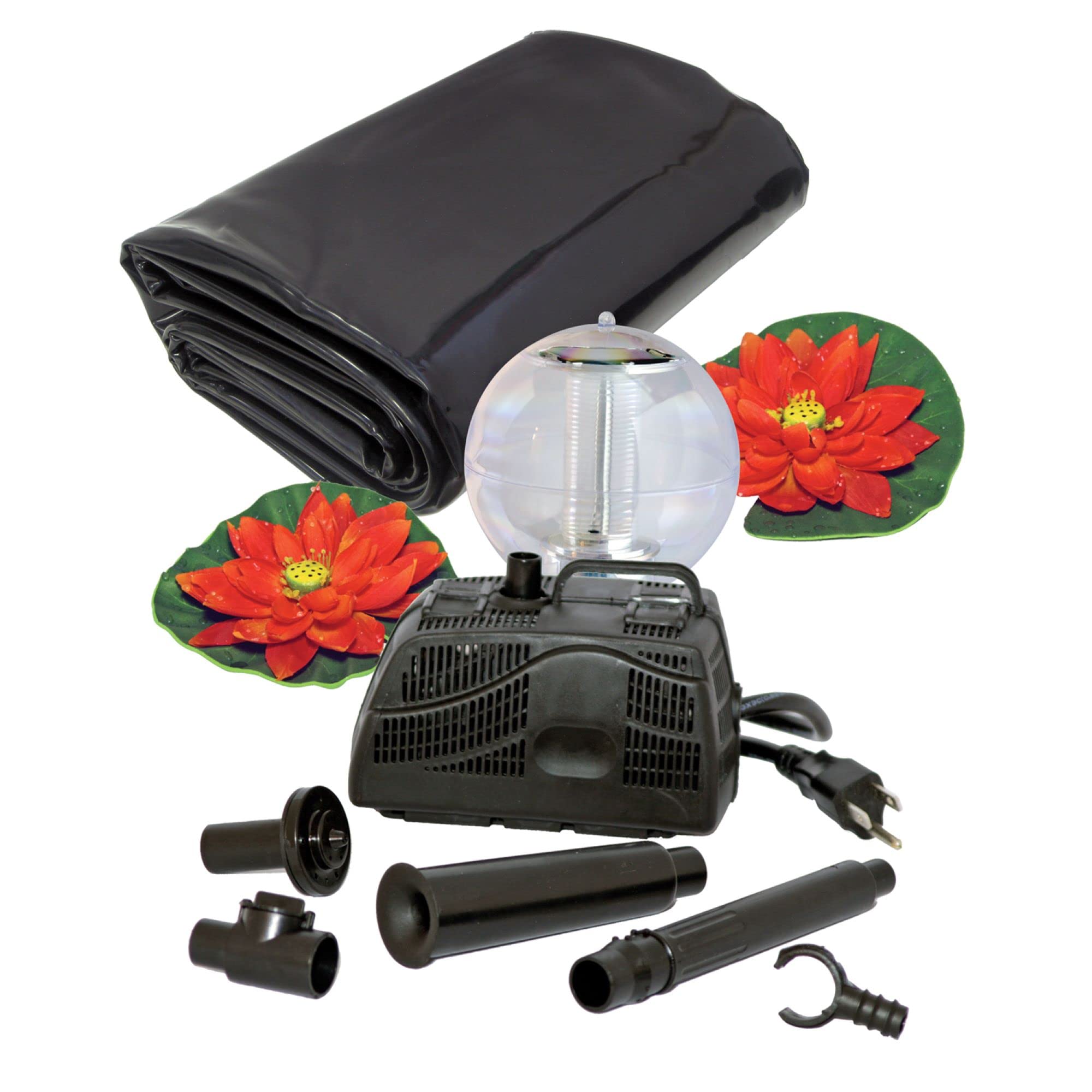 Koolatron front packaging showing complete 270 gallon pond kit benefits