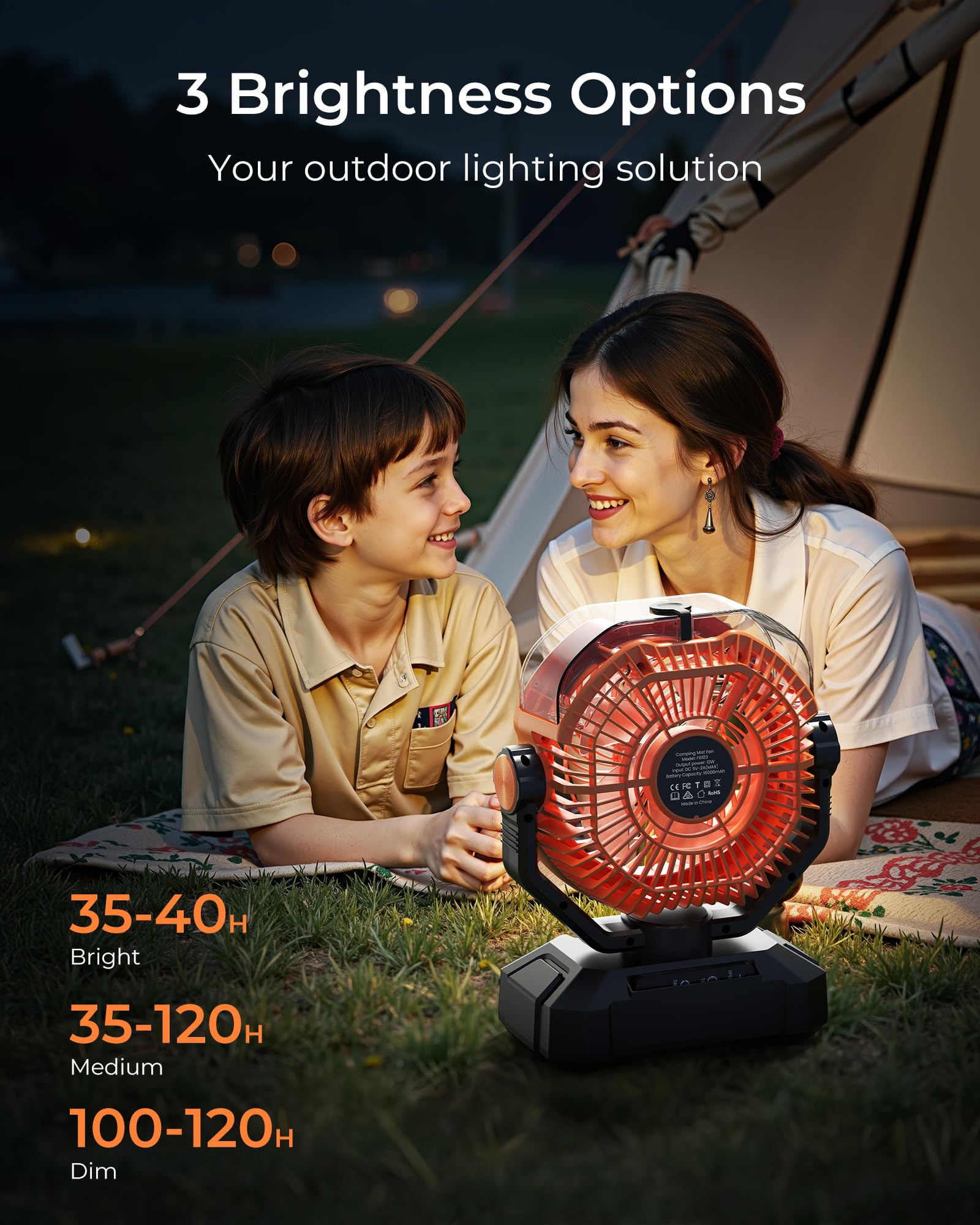 Koonie oscillating in a patio setting distributing breeze for shared comfort