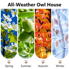 KOOPRO owl house opened for cleaning showing easy maintenance benefit