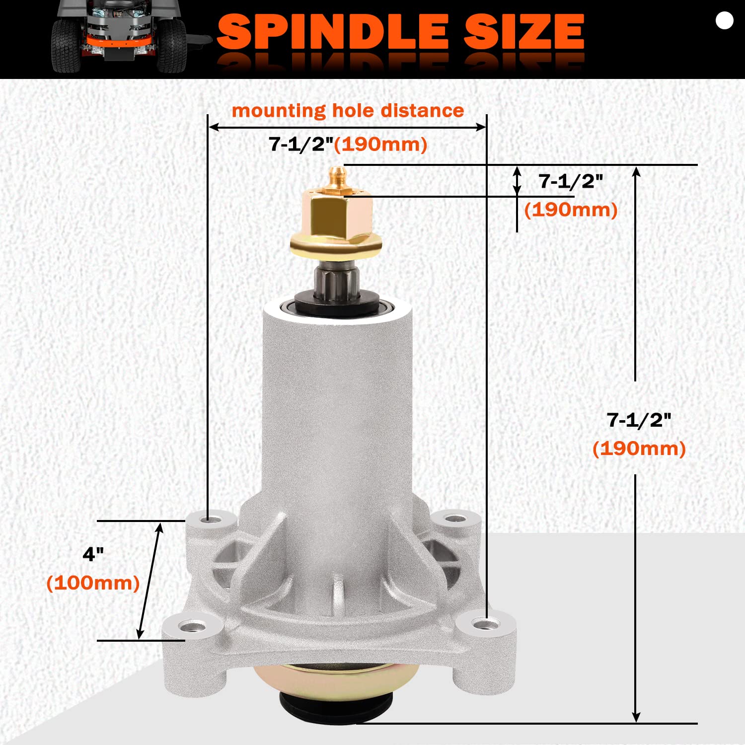 KOOTANS close-up of threaded spindle shaft demonstrating precision CNC threads