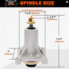 KOOTANS close-up of threaded spindle shaft demonstrating precision CNC threads