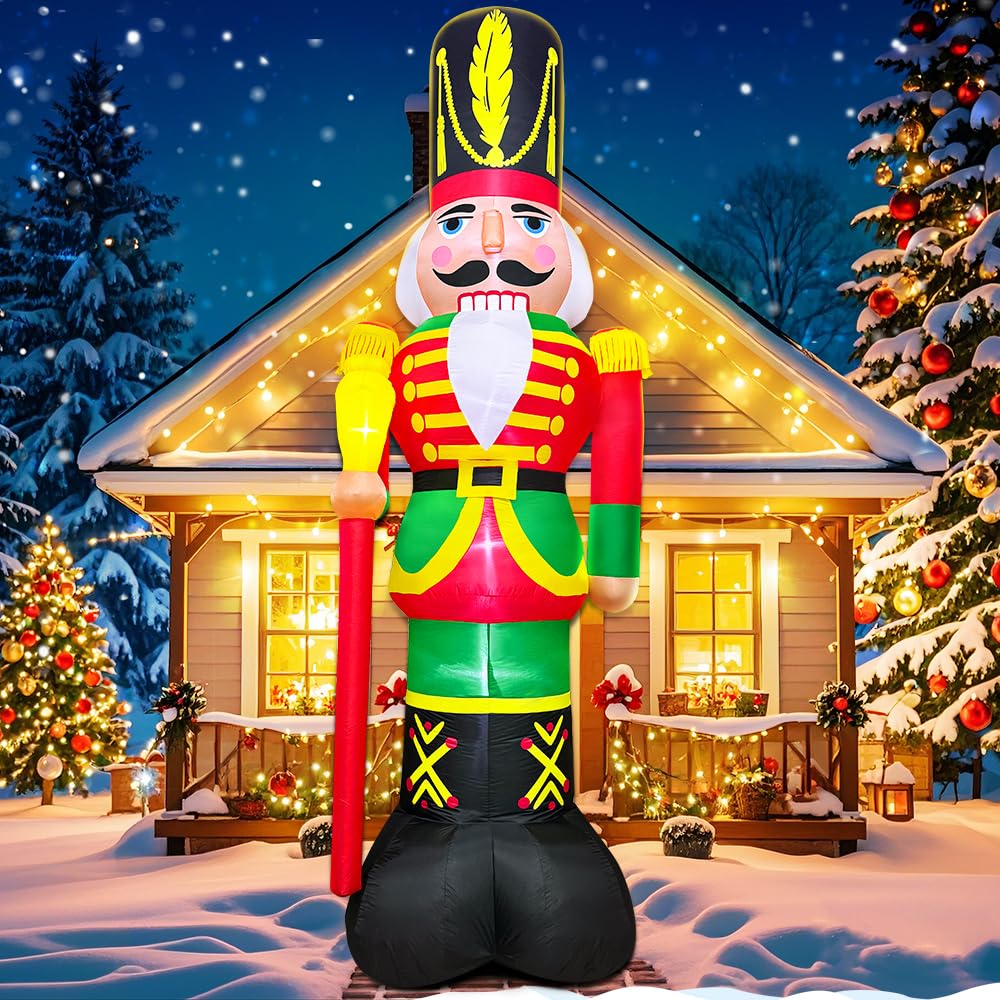 KOOY nutcracker front view showcasing festive design and curb appeal