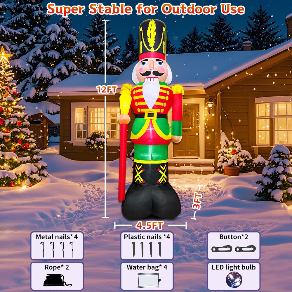 KOOY nutcracker next to house showing 12ft scale and visual impact