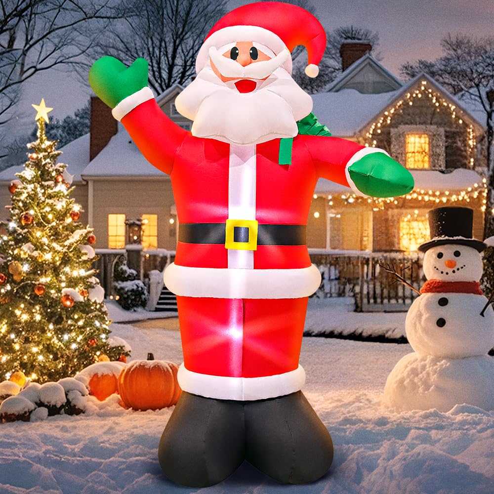 KOOY 6FT Santa front view showing festive pose and easy curb appeal