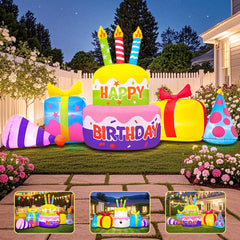KOOY LED lights glowing inside cake for bright nighttime party ambiance