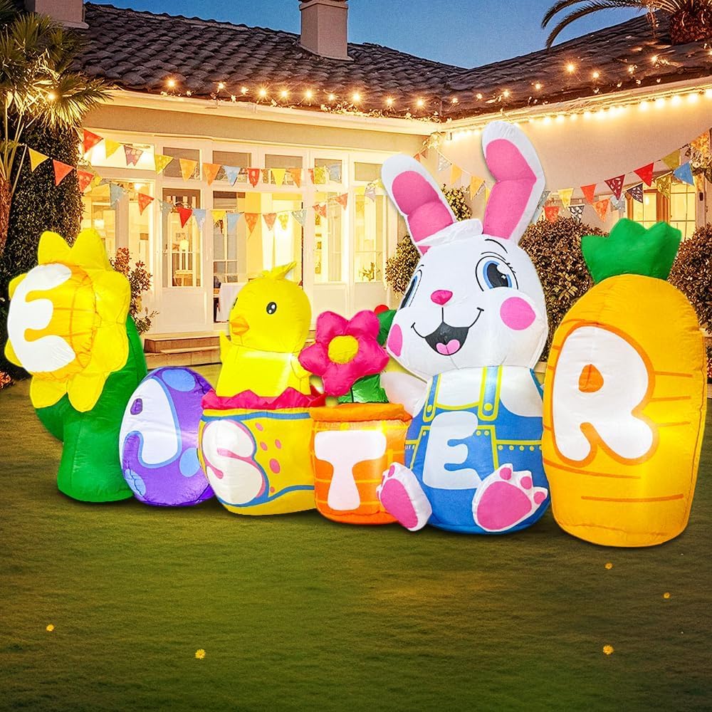 KOOY illuminated inflatable at night showcasing bright LEDs and visibility
