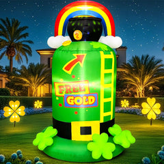 KOOY front view of 5ft leprechaun trap showing festive design and curb appeal