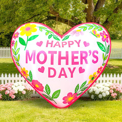 KOOY inflatable heart displayed in yard as party focal and photo backdrop
