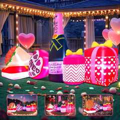 KOOY LED lights glowing in yard for high-visibility evening attraction