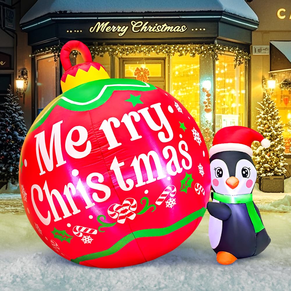 KOOY penguin front view showing bright colors and festive design for curb appeal