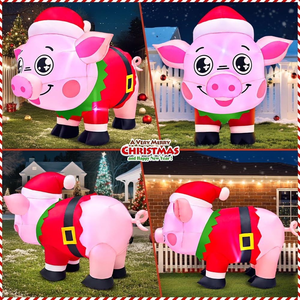 KOOY pig illuminated at night with bright LED lights for visibility