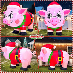 KOOY pig illuminated at night with bright LED lights for visibility