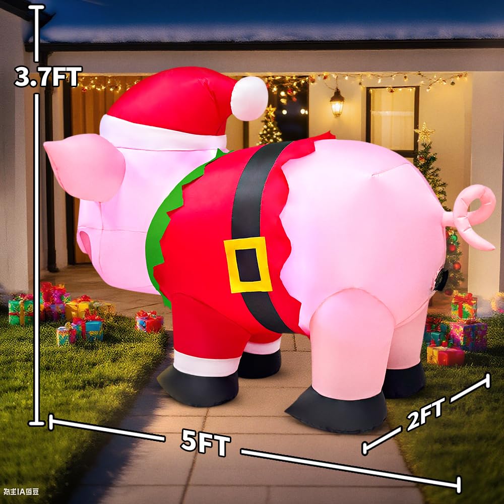 KOOY pig on lawn beside chair to show 5ft scale and curb appeal