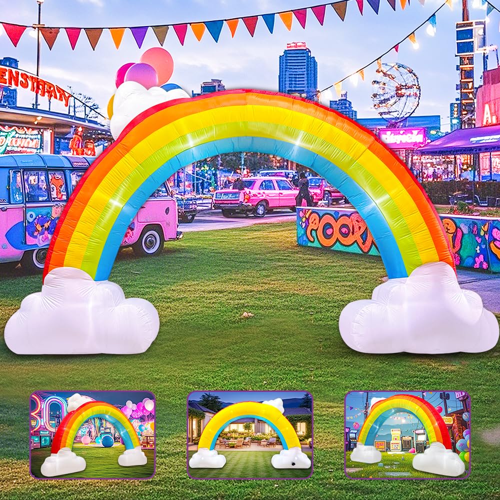 KOOY rainbow arch cloud detail closeup showing reinforced seams for durability