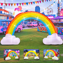 KOOY rainbow arch cloud detail closeup showing reinforced seams for durability