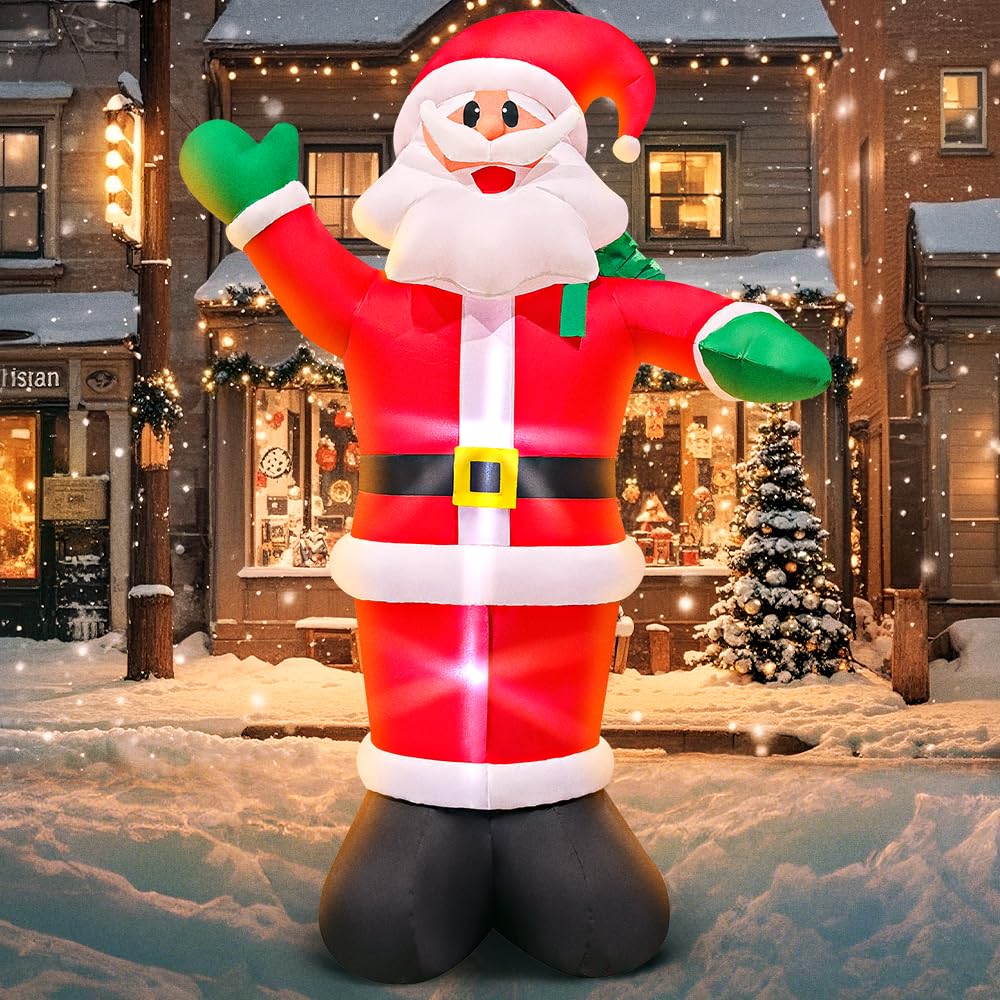 KOOY Santa in yard lifestyle scene boosting outdoor holiday atmosphere
