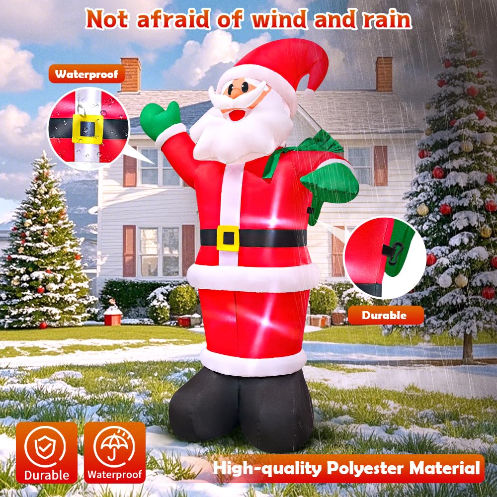 KOOY Santa packaging and included stakes for fast setup and storage