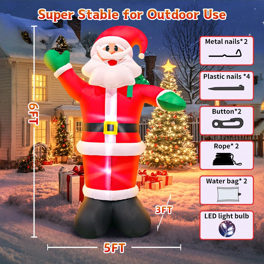 KOOY Santa next to mailbox size comparison for scale and placement tips