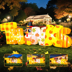 KOOY inflatable illuminated at night with LEDs for bright visibility