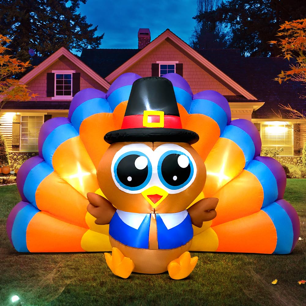 KOOY turkey on a porch with pumpkins creating welcoming seasonal atmosphere