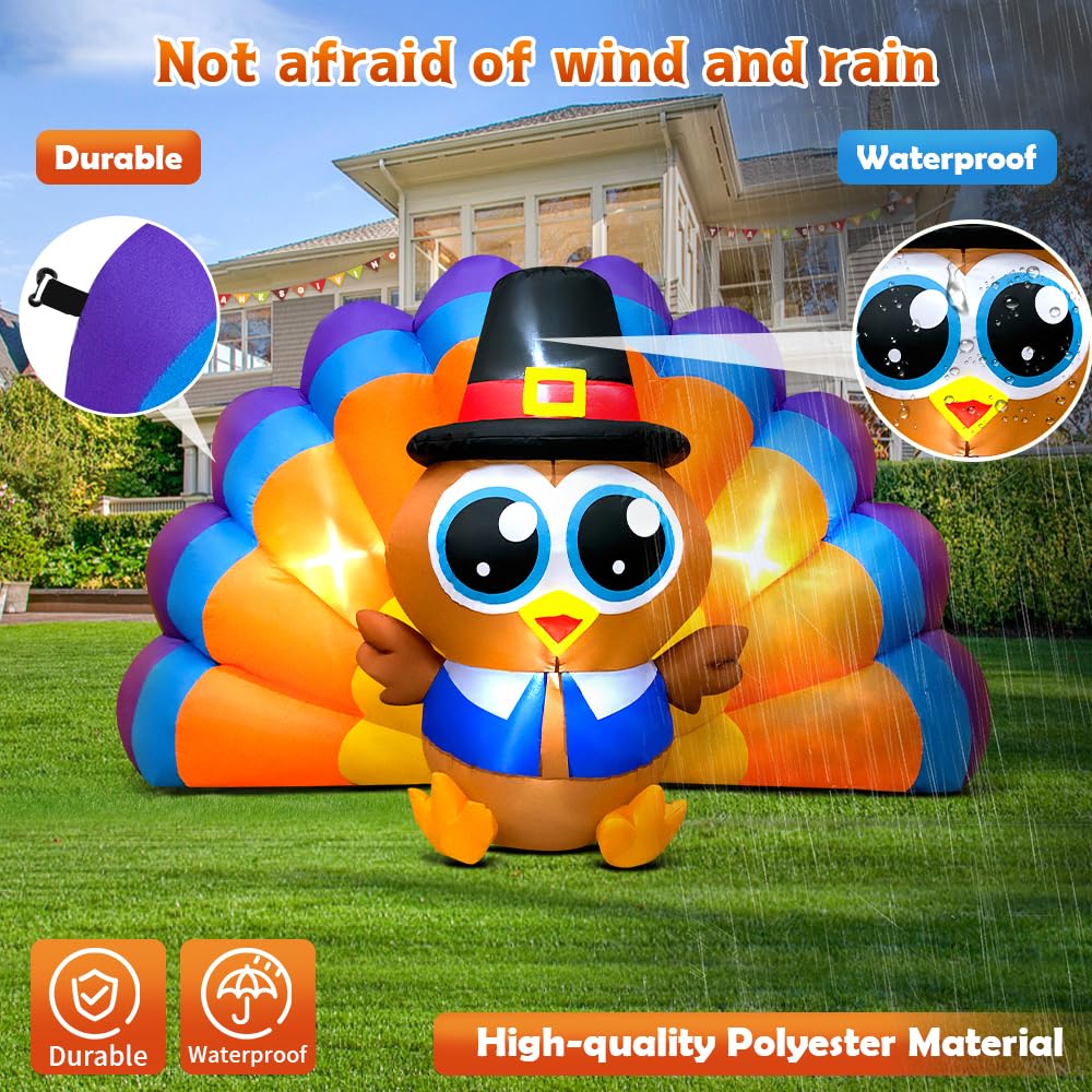 KOOY turkey next to mailbox showing scale and yard visibility benefit