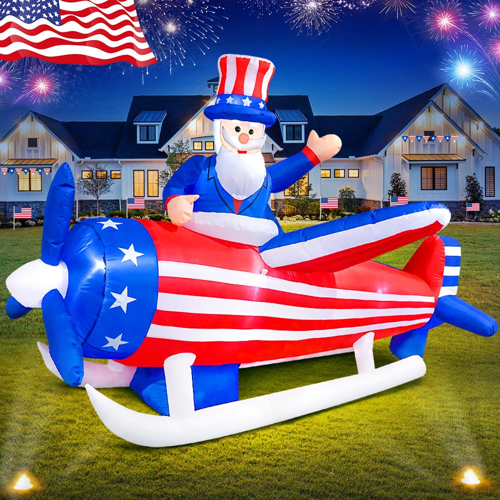 KOOY Uncle Sam on plane front view showing patriotic design and clear visibility