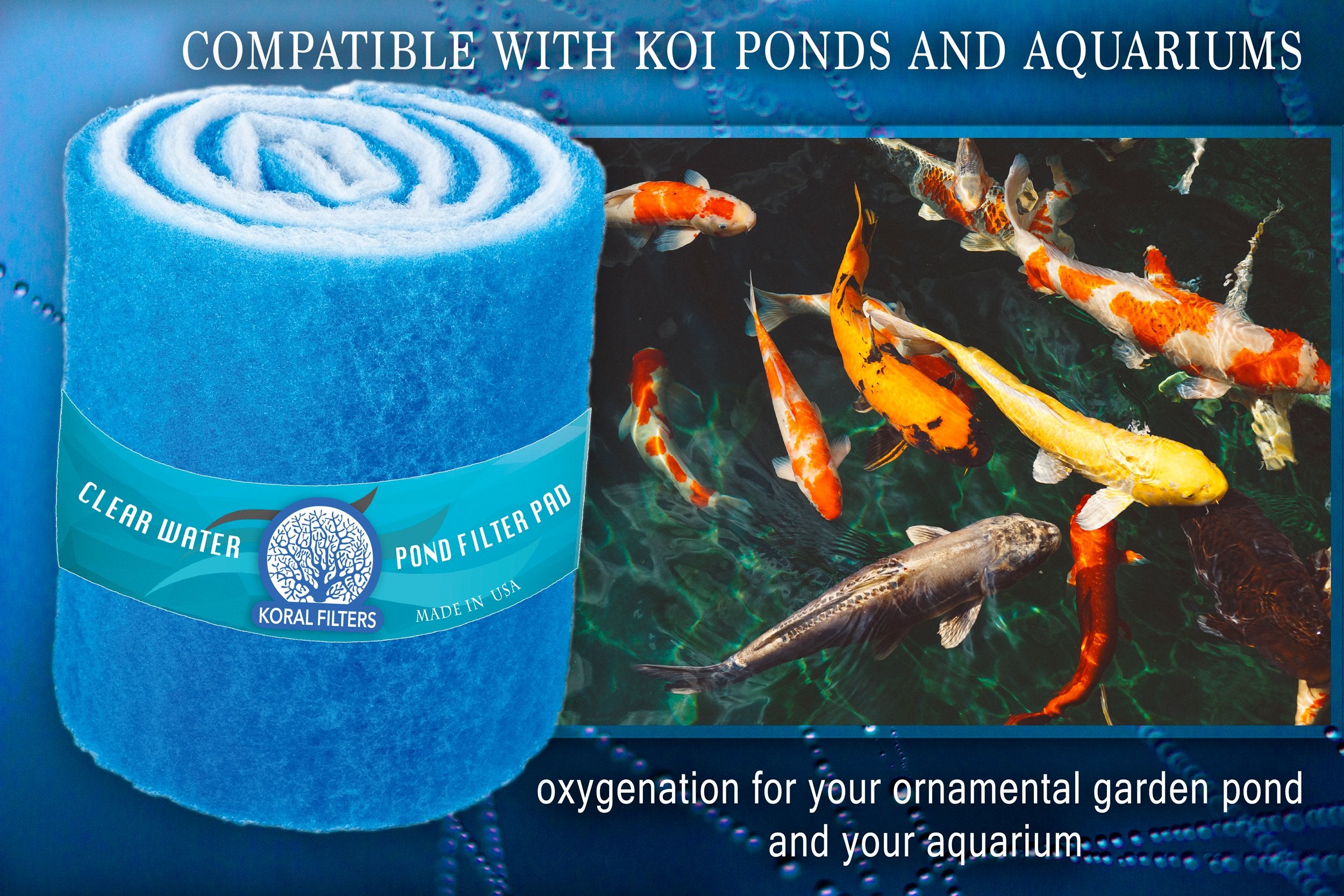 Koral Filters close-up of open fiber texture highlighting superior debris capture
