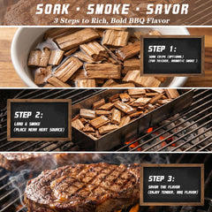 KORELION WOOD cherry chips displaying rich color that enhances meat appearance
