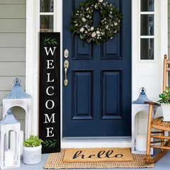 KORVITA front view of tall welcome sign showing curb appeal
