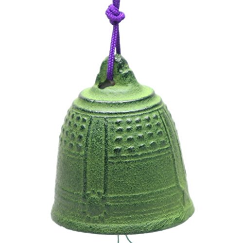 123kotobukijapanstore green temple bell front view showing elegant craft and calm tone