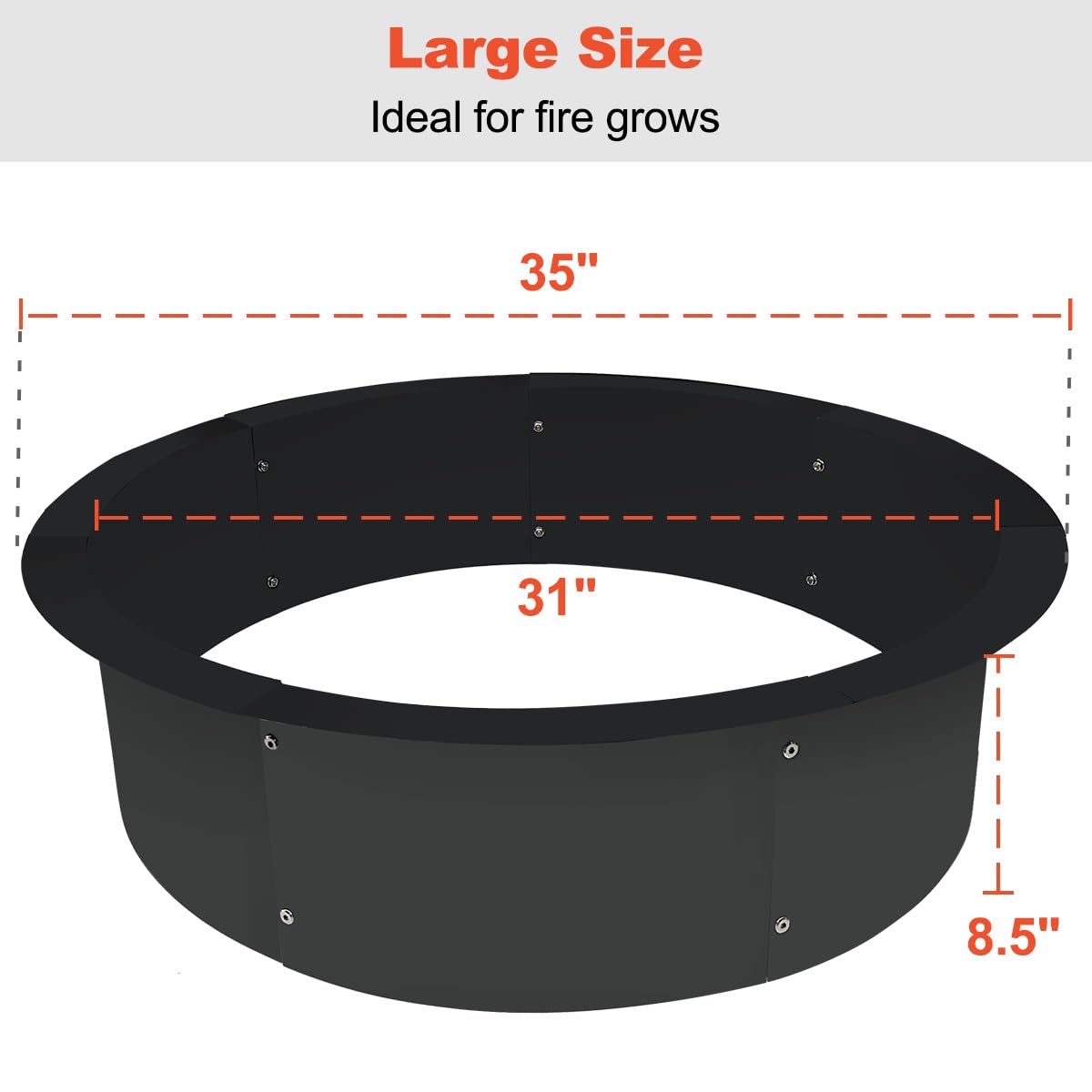 Koutemie assembled ring installed in ground demonstrating secure containment