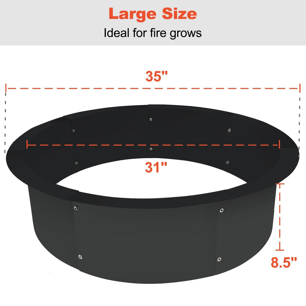 Koutemie assembled ring installed in ground demonstrating secure containment