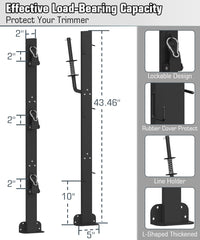 Koutemie closeup of lockable hasp and carabiners for theft prevention