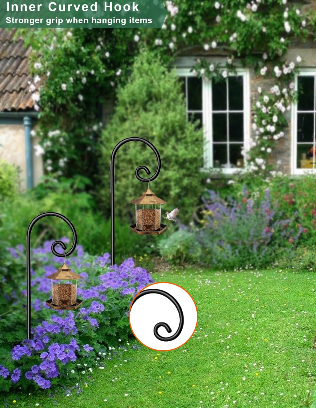 Koutemie inward-curved hook head detail for balanced weight support