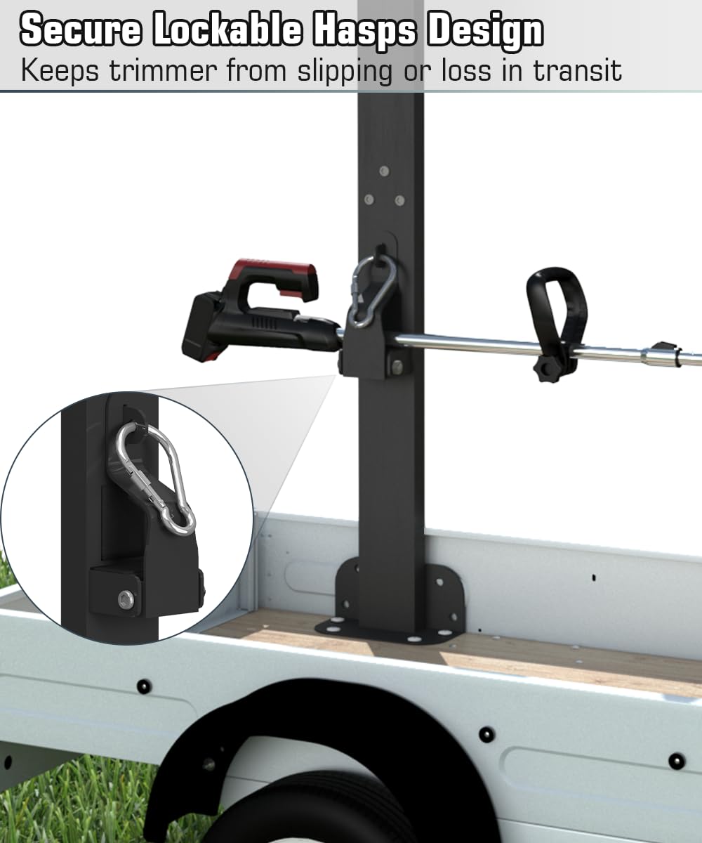 Koutemie line holder with spool keeping replacement line accessible and tangle-free