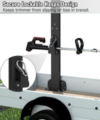 Koutemie line holder with spool keeping replacement line accessible and tangle-free