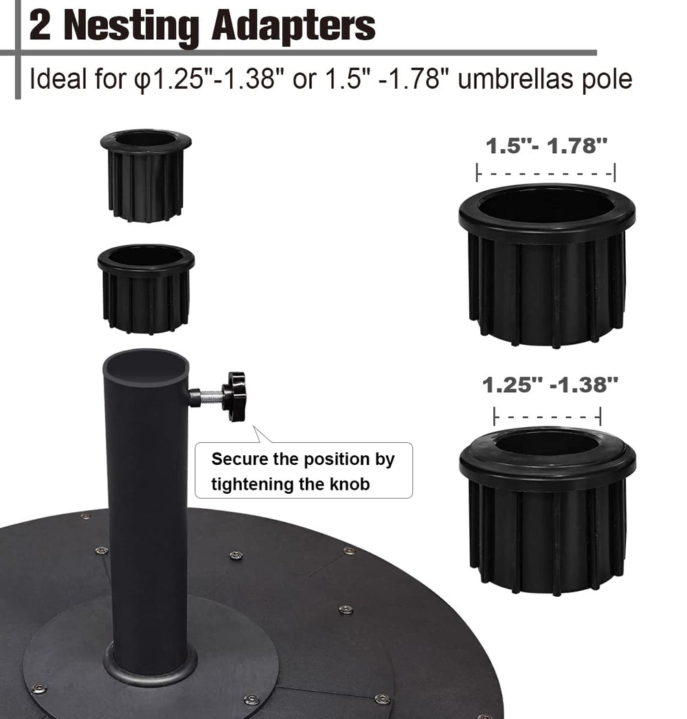 Koutemie piston and tightening knob detail showing secure pole clamping