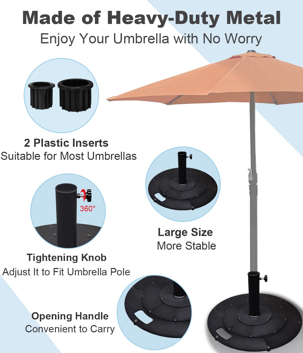 Koutemie integrated open handles being carried for easy portability and placement