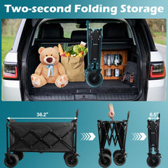Kovryx compact folded in car trunk demonstrating easy storage and transport
