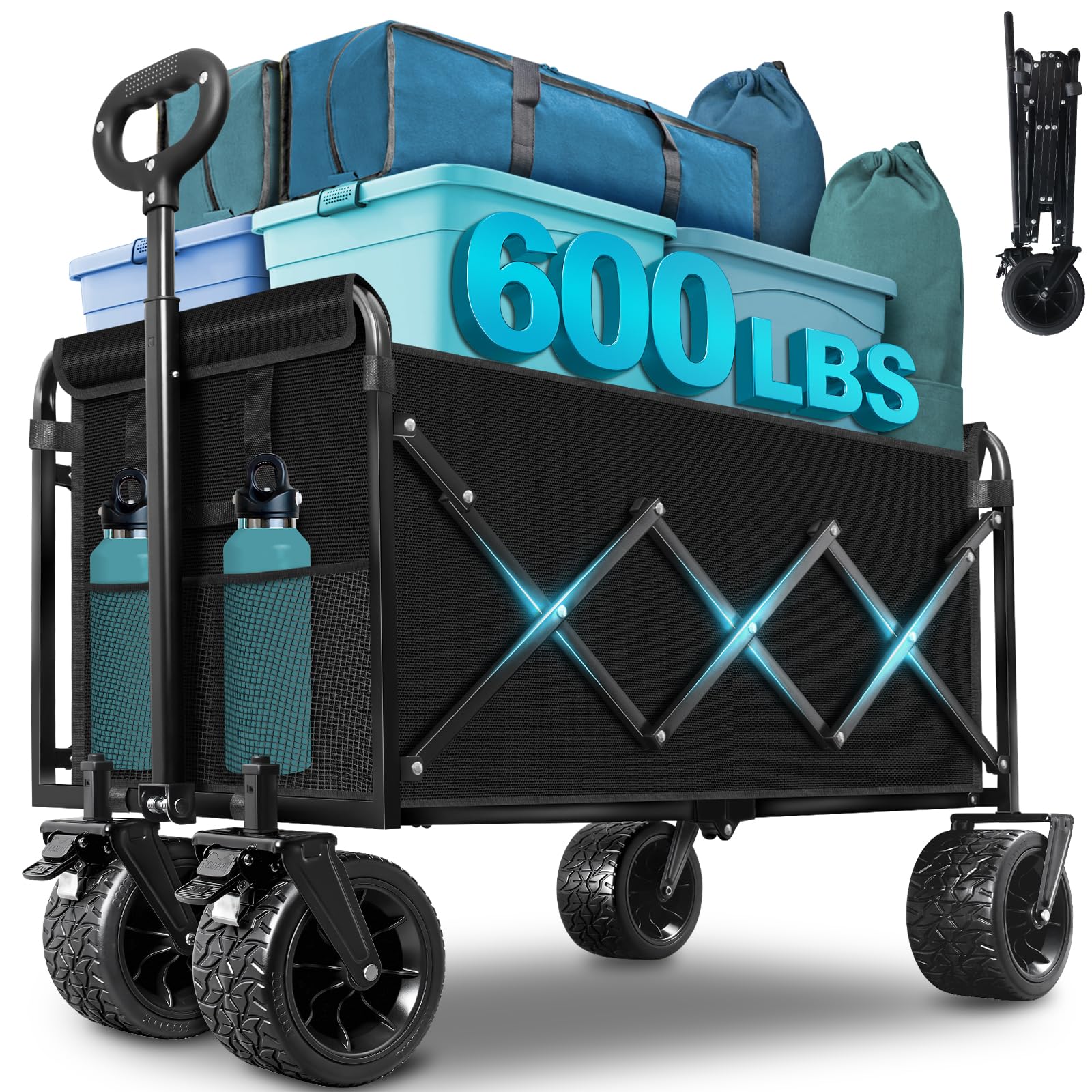 Kovryx front view of open wagon showing spacious cargo and quick access benefit