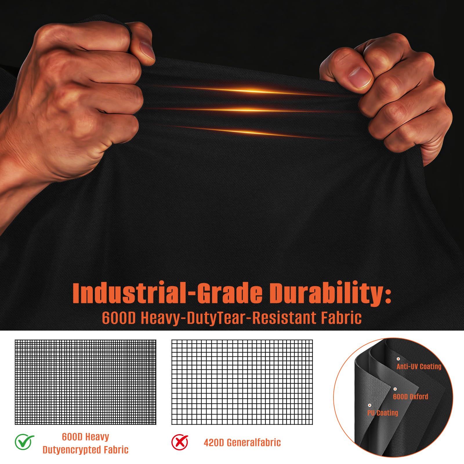 Kovshuiwe buckles and side clips fastening to table legs for stable coverage
