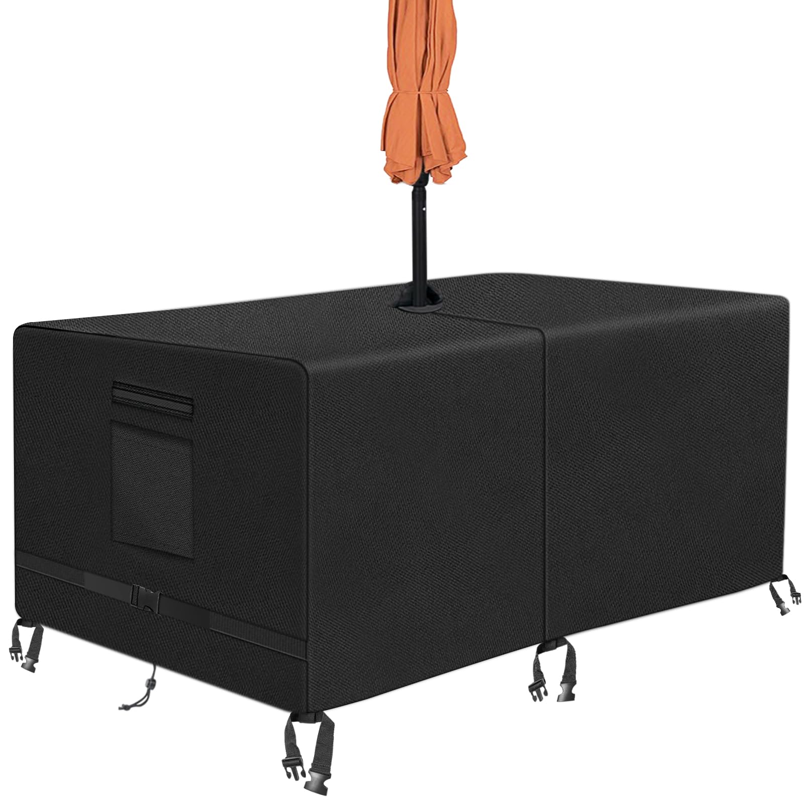 Kovshuiwe front view on table showing full fit and umbrella hole for protection